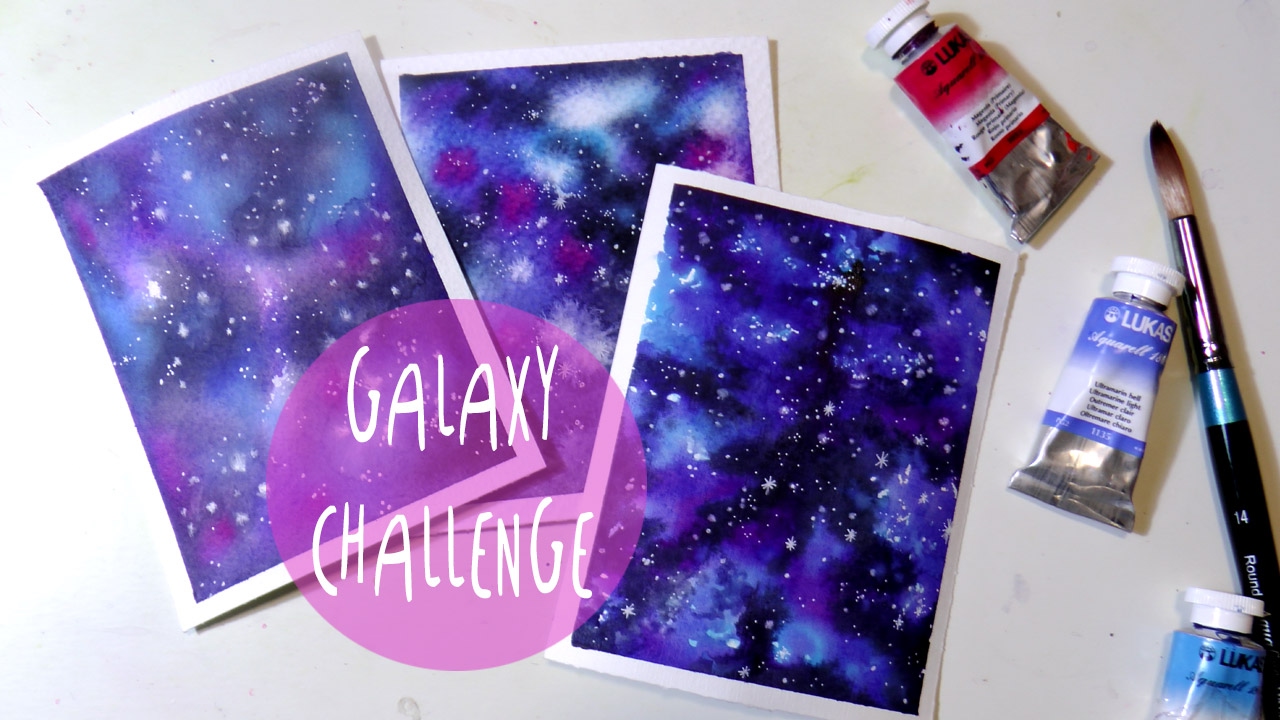 Tutorial como pintar GALAXIA con acuarelas (GALAXY CHALLENGE) * ART Tv by Fantasvale