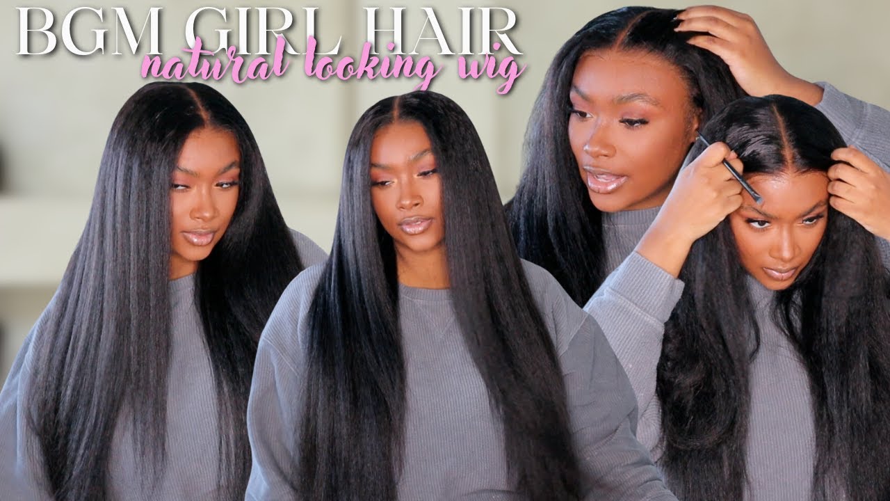 🔥 28 INCHES!!!!THE MOST NATURAL-LOOKING KINKY STRAIGHT TEXTURE WIG| MCAP 9X6 WIG| BGM GIRL HAIR