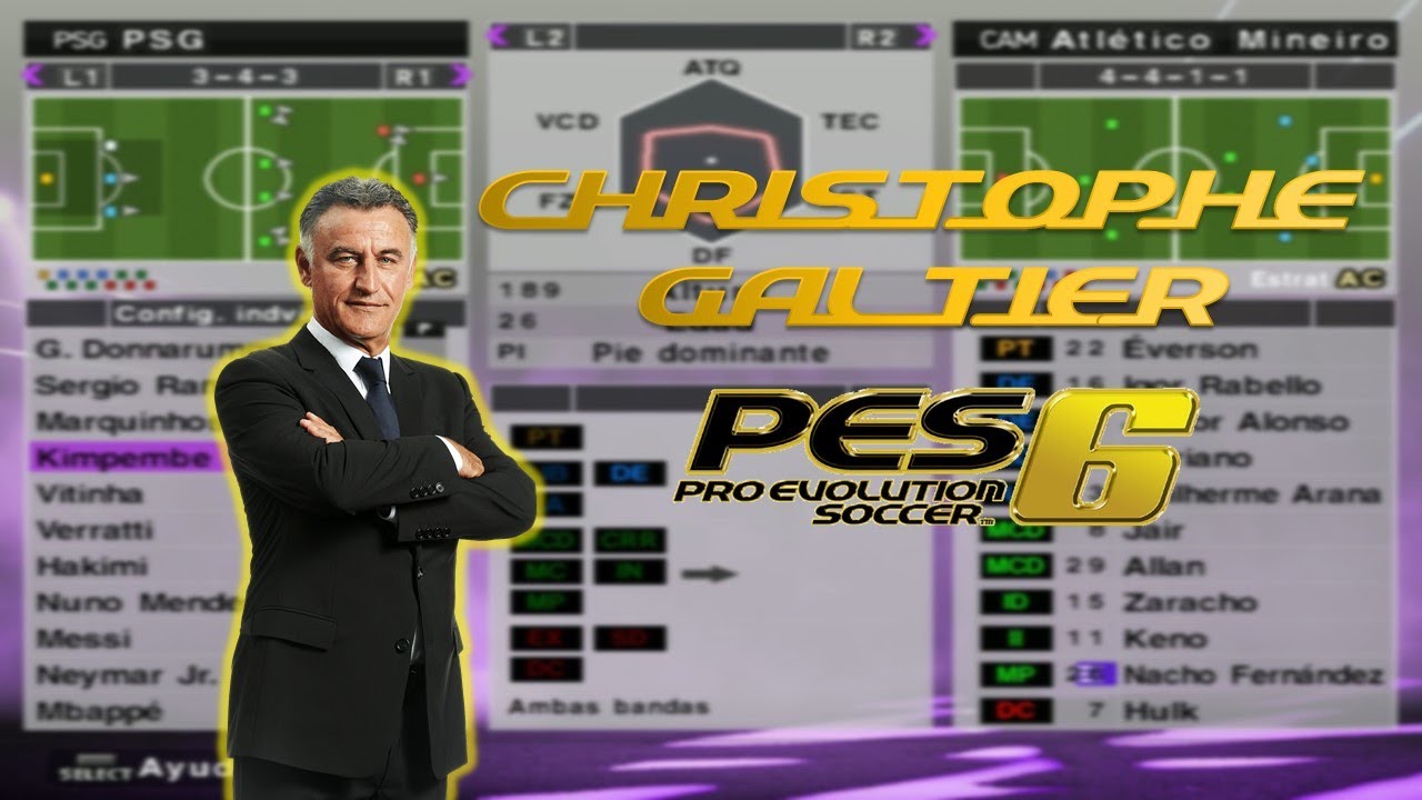 ⚽CHRISTOPHE GALTIER⚽ |PSG 2022 +TÁCTICAS y ESTRATEGIAS +PES6 The Den Patch✅