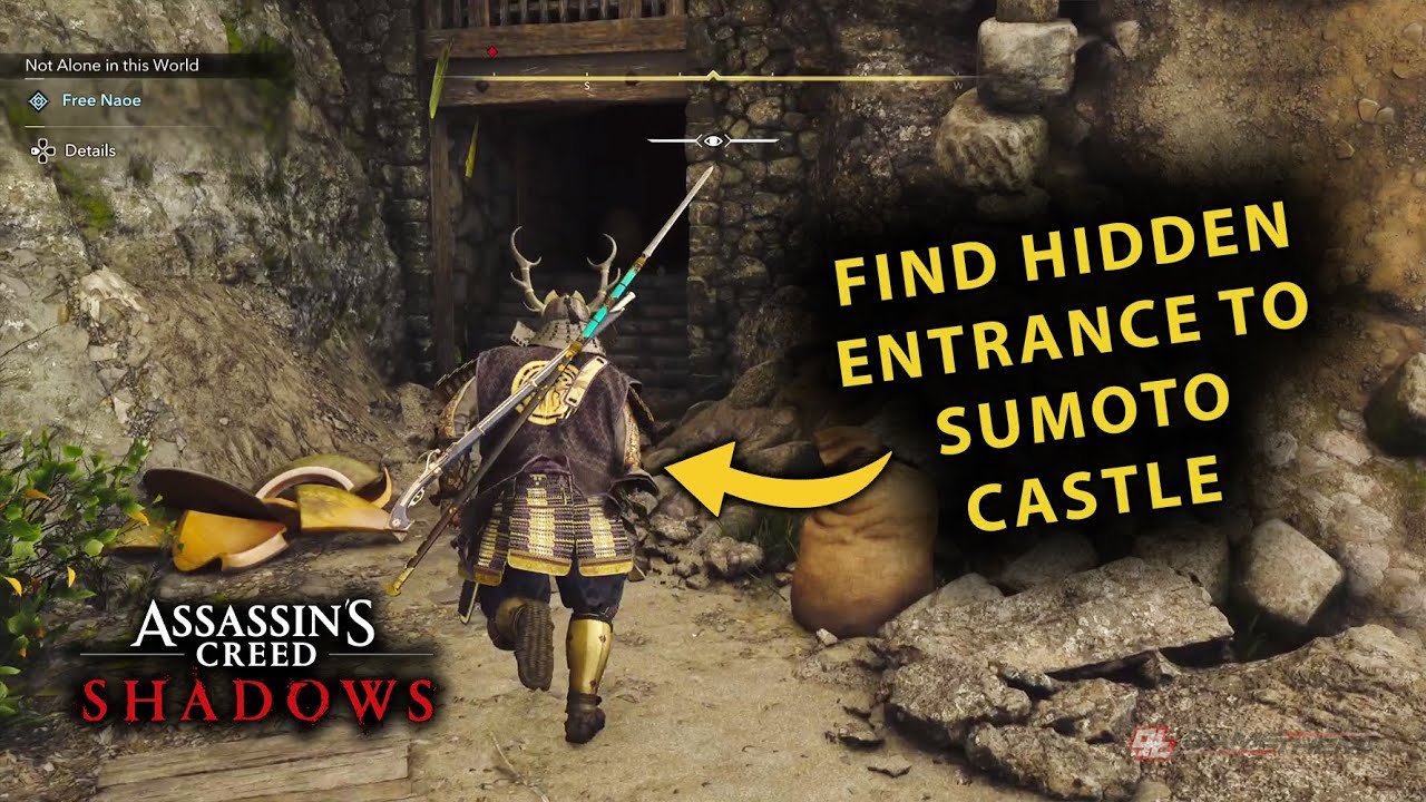 Find Hidden Entrance (Secret Passage) To Sumoto Castle | Konatsu | Rescue Naoe | AC - Claws of Awaji