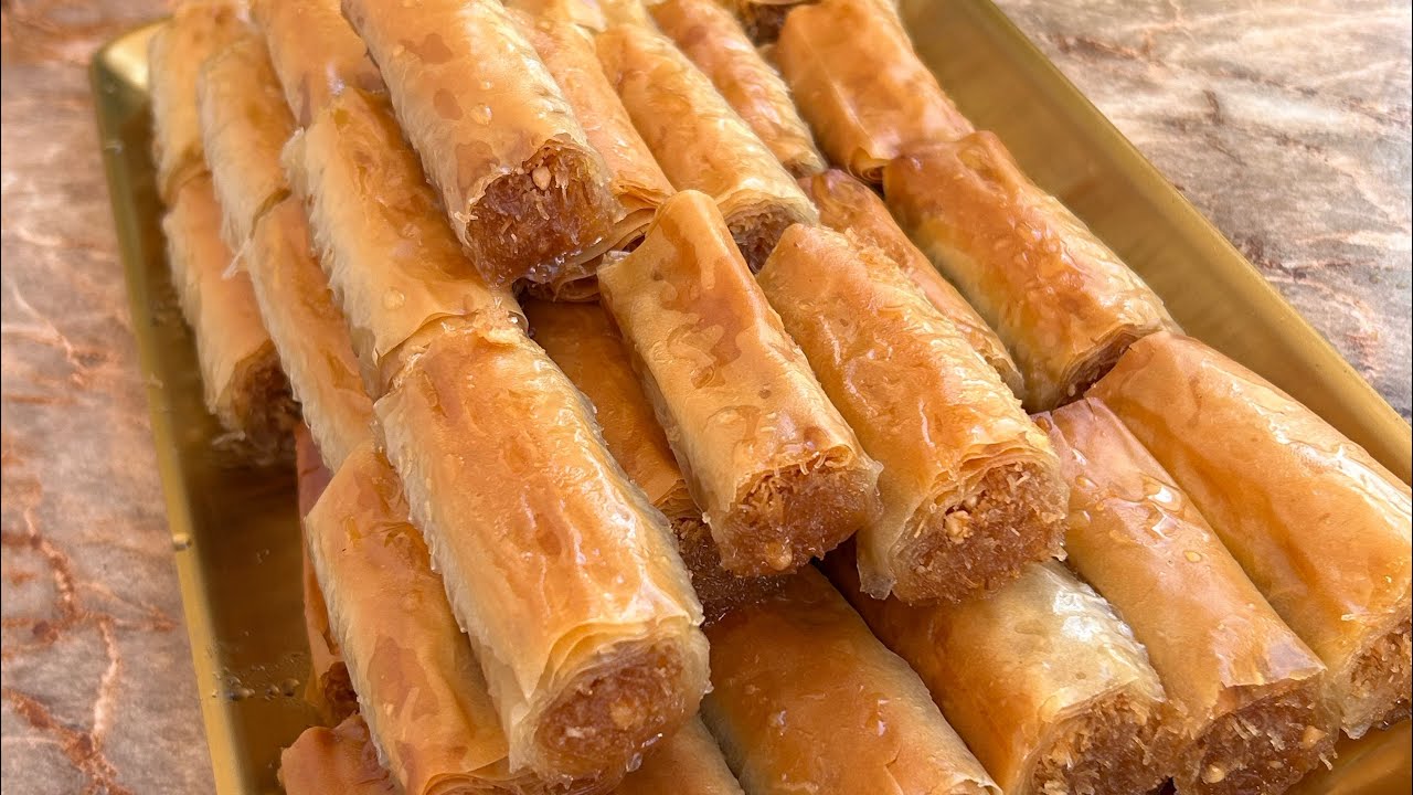 أصابع الجلاش بالكنافه اسهل حلو لرمضان تعمليه👌#مطبخ_ذات 