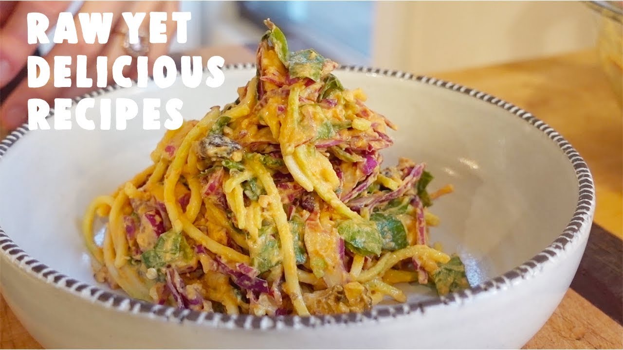 A Great Raw Zucchini Pasta For Getting into Raw Cooking