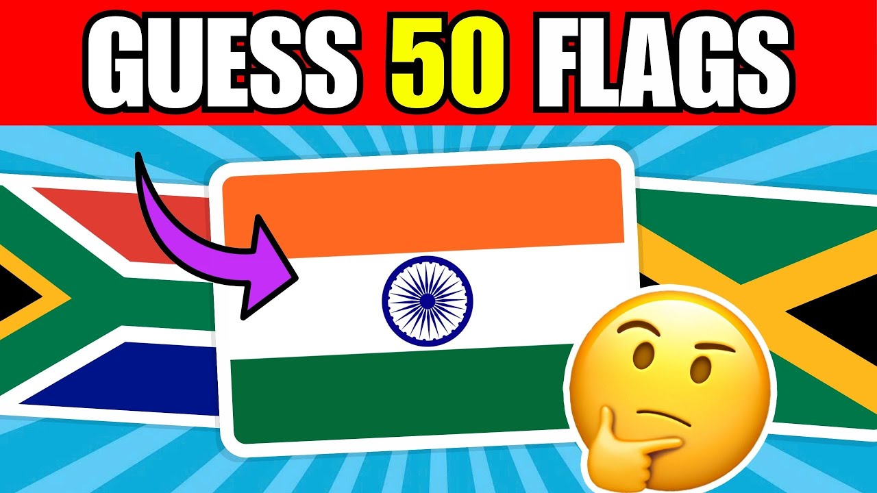 🚩 Guess the Country by the Flag Quiz 🌎 | Can You Guess 50 Flags?