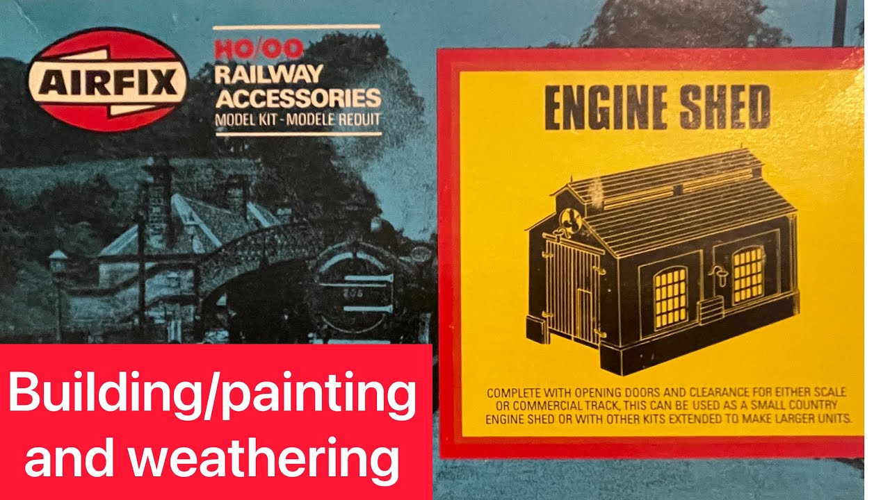 Model railway - Engine shed build - painting and weathering