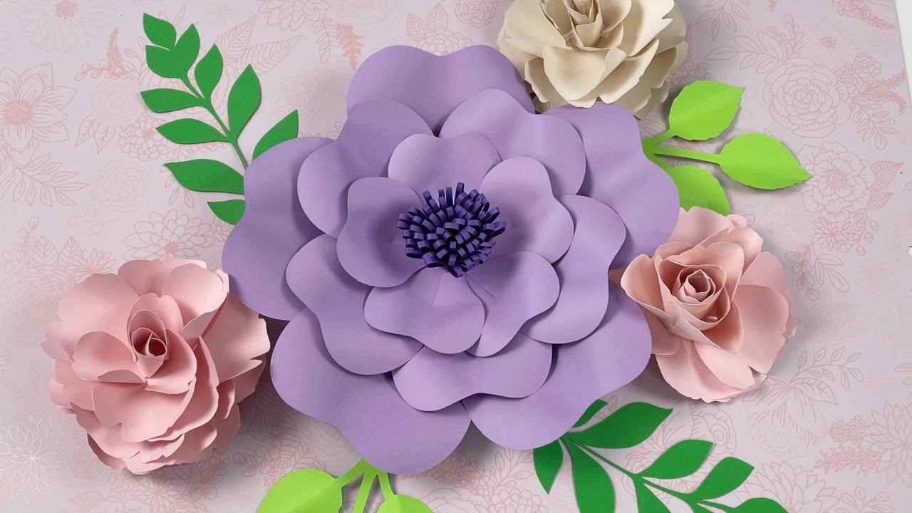 Как сделать гигантские бумажные цветы своими руками с помощью Cricut