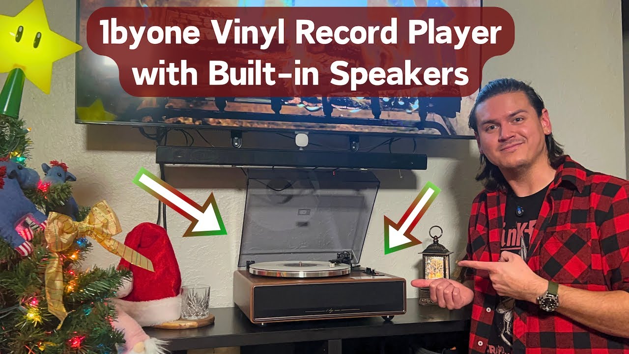 A Closer Look at the 1byone Vinyl Record Player with Built-in Speakers