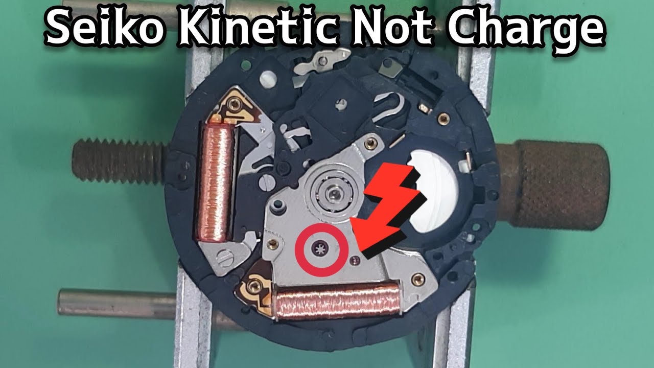 SEIKO Kinetic Watch Not Charging, Gear Train Wheel Pinion Repair | SolimBD