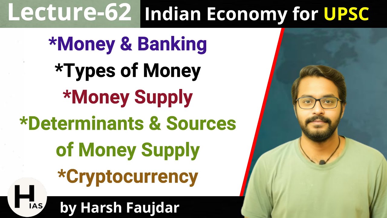 E62- Money & Banking, Money Supply: Determinants & Sources | Indian Economy for UPSC