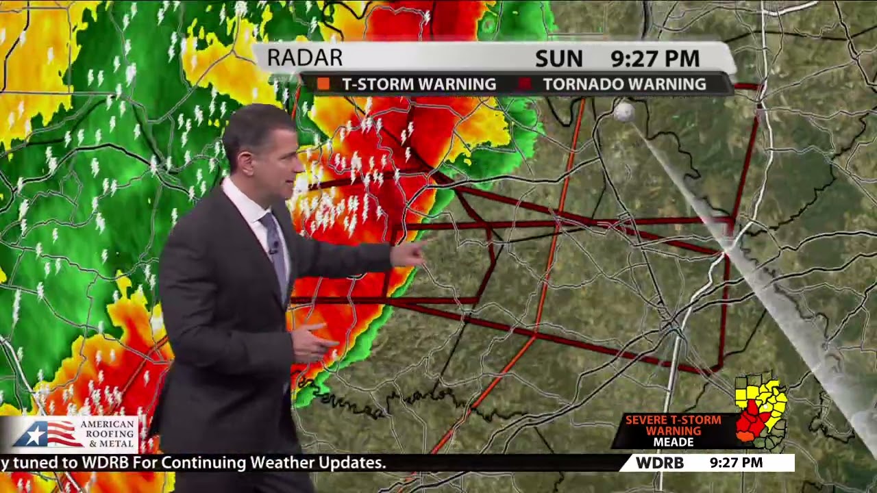 WDRB - Severe Weather Coverage - Evening of 3/30/2025