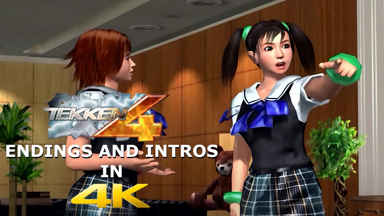 Tekken 4 - All Endings & Intros (4K, upscaled via AI ML)