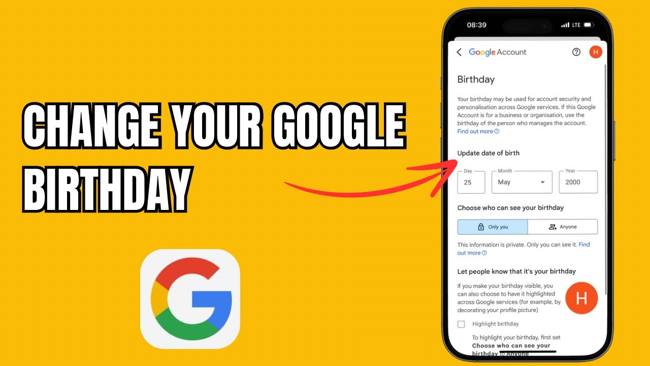 How To Change Google Birthday?