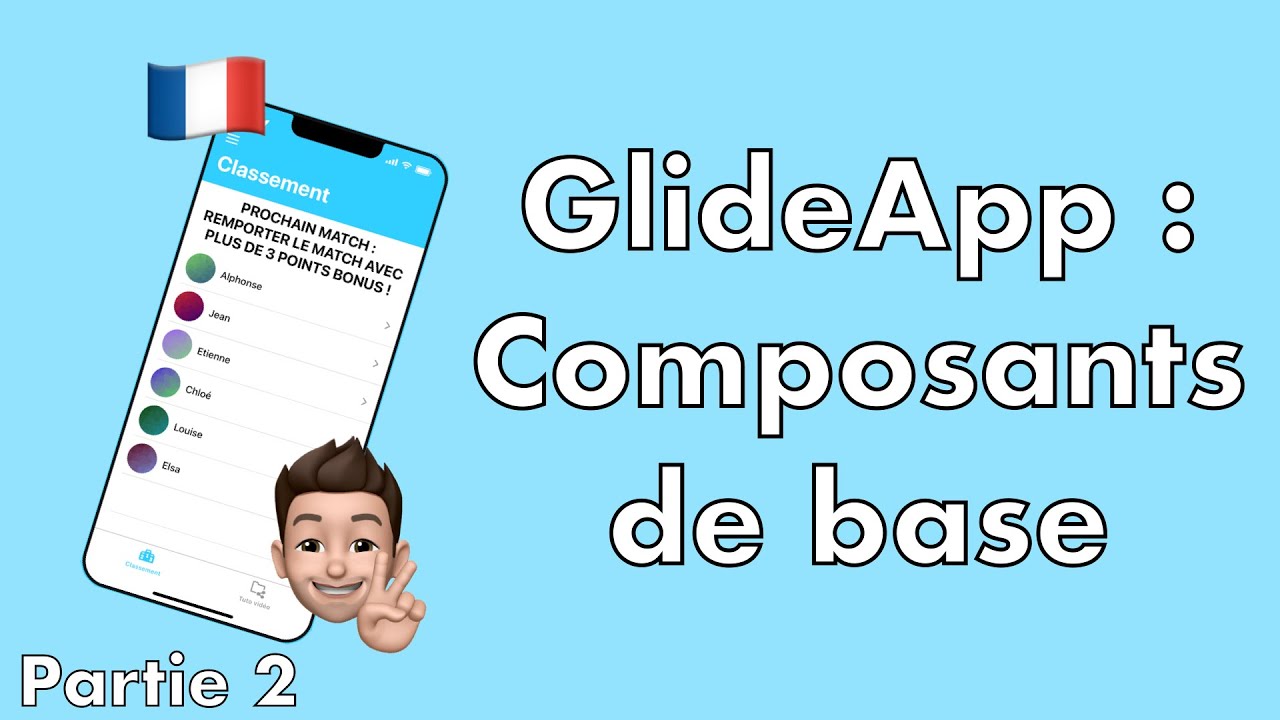 Tuto glide pas à pas : composant inline list pour créer un classement