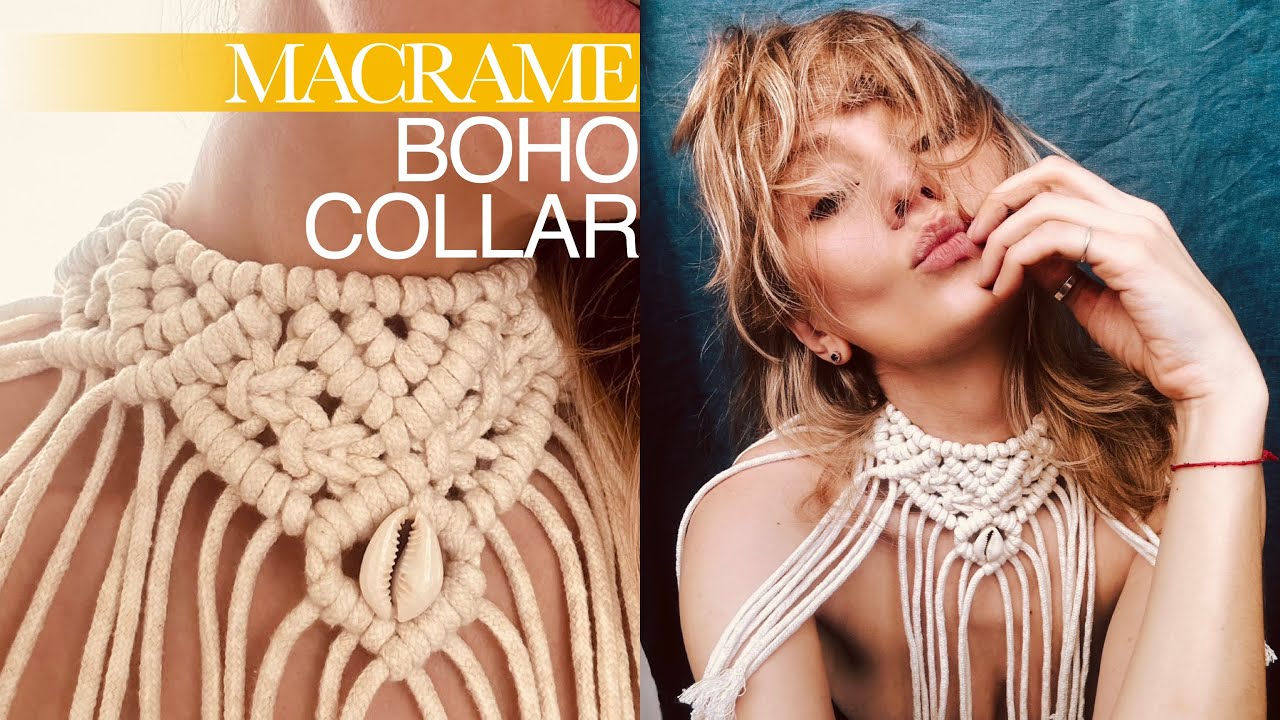 DIY: Macrame boho collar 🧿