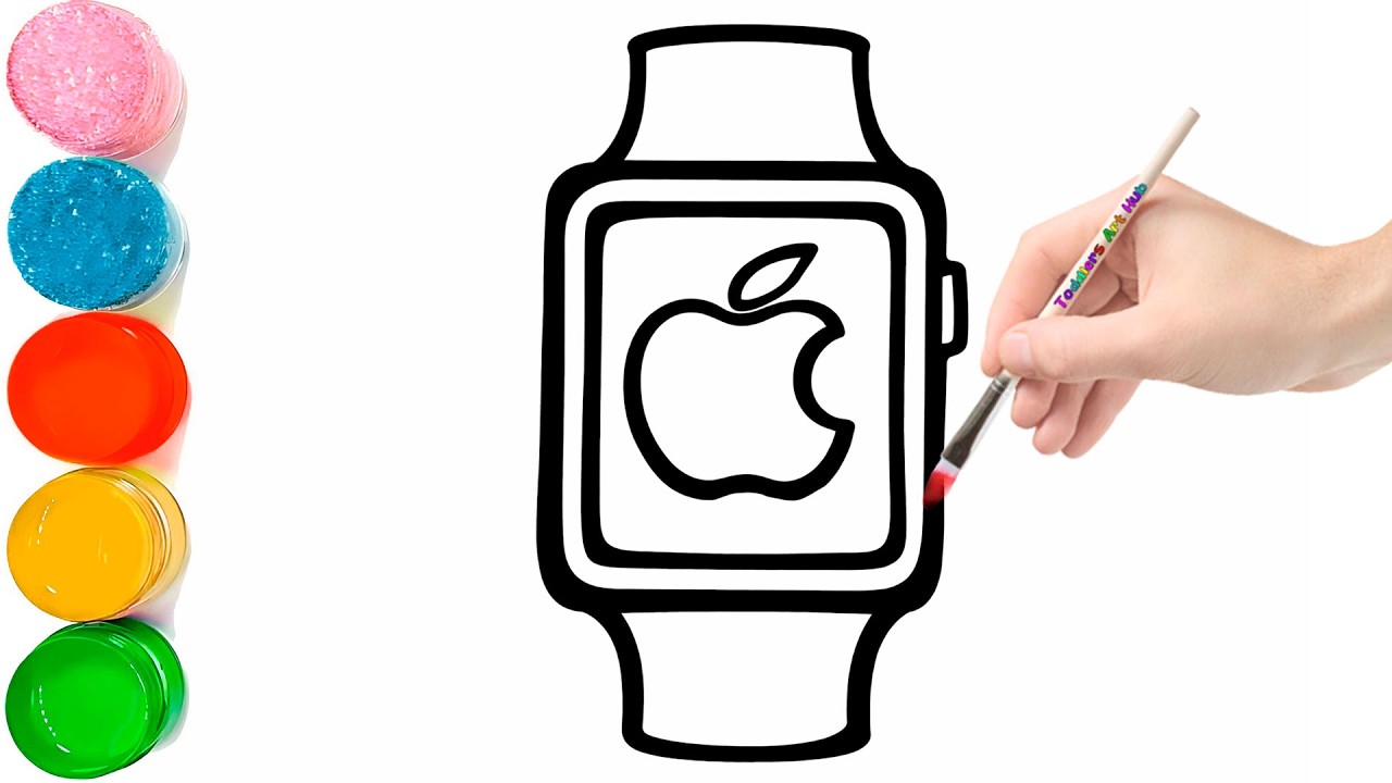 Как легко нарисовать умные часы Apple Watch для детей | Как нарисовать Apple Watch