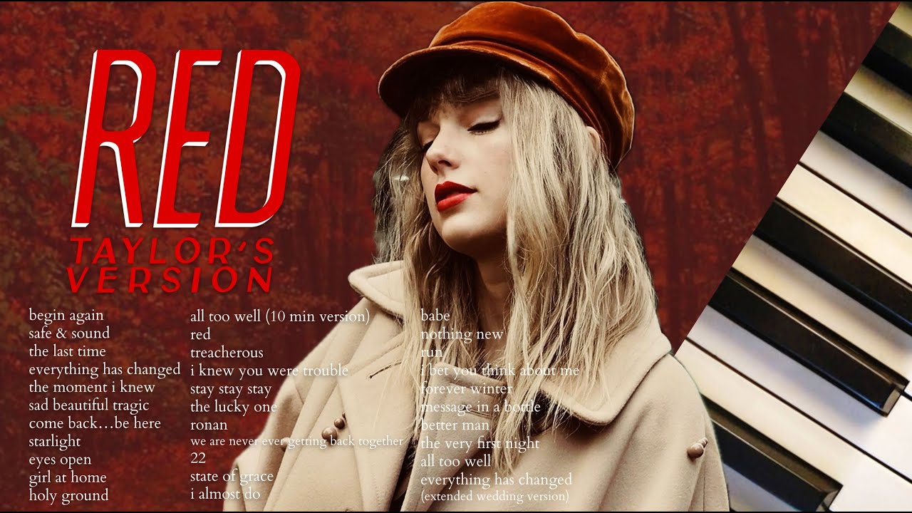 taylor swift red (complete) | 3 hours of calm piano ♪