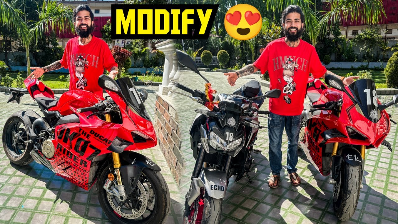 Finally Apni Superbike Ducati Panigale V4S Aur Echo Tagri Modified Hohi Gayi 😍