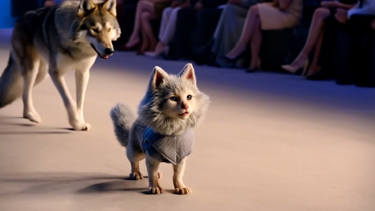 Kitten walking down the fashion runway 15HD