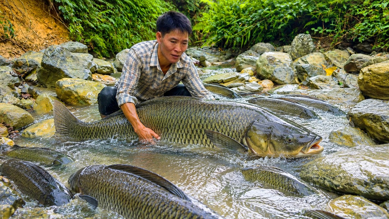 Traditional Stream Fishing, Market Sales and Vegetable Gardening Alone
