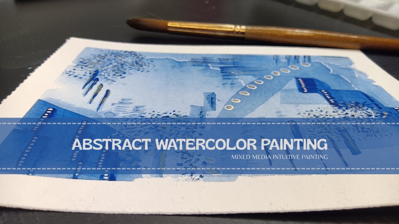 Abstract Watercolor Painting - Mixed Media Intuitive Painting #24