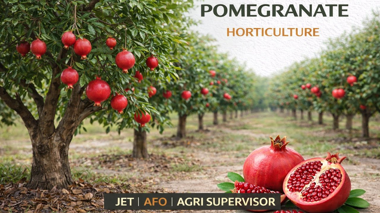 Pomegranate | Full Explained | Horticulture | JET | Agriculture Supervisor | AFO | Competitive Exams