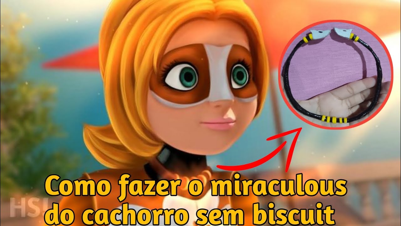 DIY Como fazer o miraculous do cachorro sem biscuit 🐶