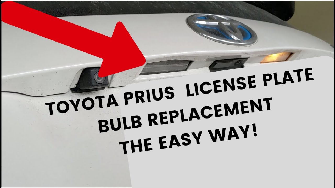 2012 TOYOTA PRIUS LICENSE PLATE BULB REPLACEMENT UPDATED!