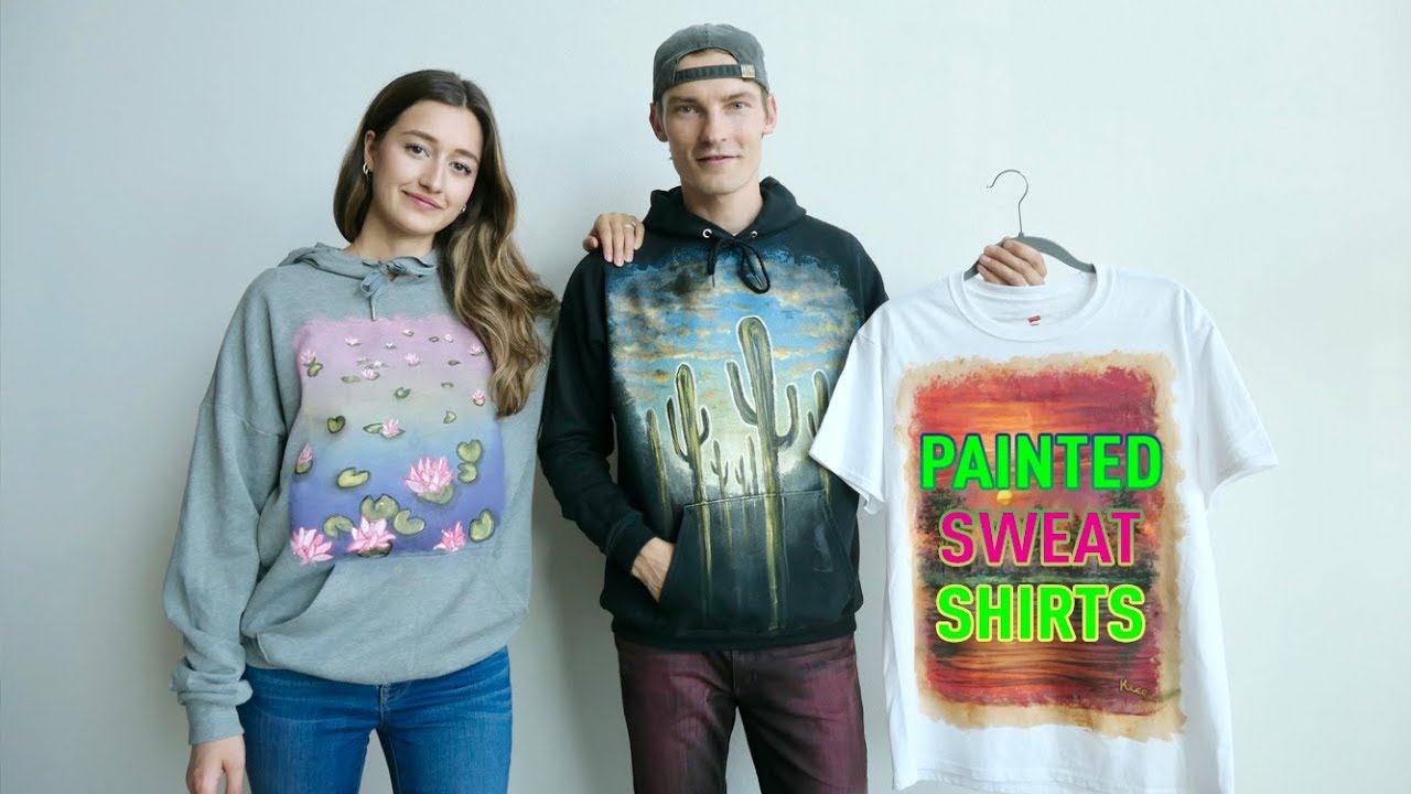 We Painted Our Sweatshirts...Then Washed Them!