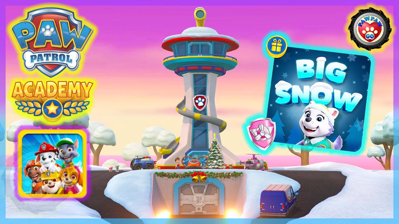 Paw Patrol Academy - Big Update Everest Big Snow and Looking for two chicks - 汪汪隊立大功學院 - 珠珠的最新聖誕禮物