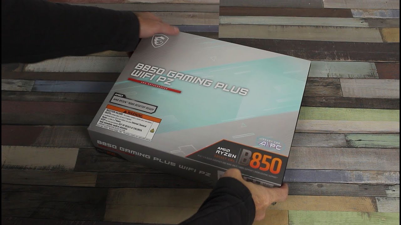 MSI B850 GAMING PLUS WIFI PZ Motherboard Unboxing