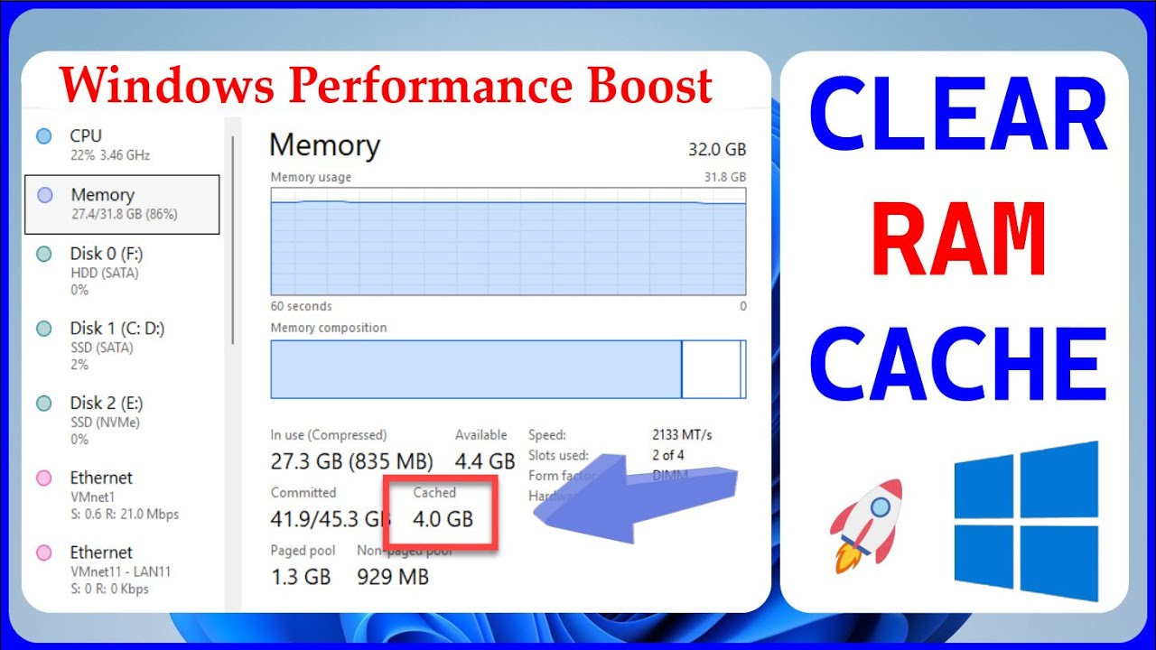 How to Clear RAM CACHE in Windows 11/10 - Make Computer Faster