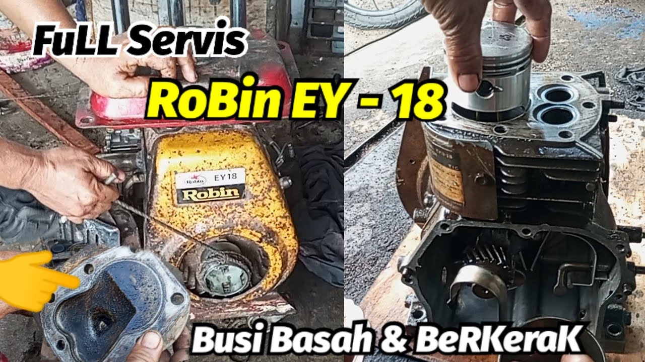 Servis Mesin Langka ROBIN EY 18 Susah Hidup | Busi Basah & Berkerak 