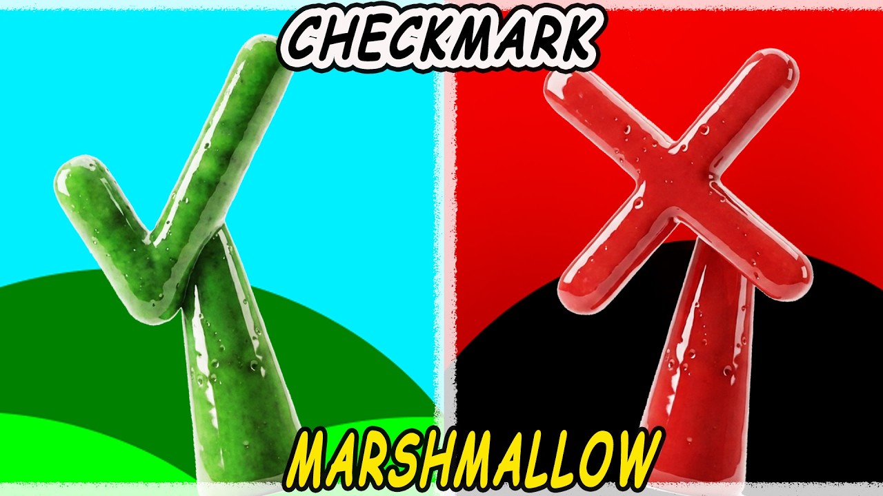 My FOOD Sprunki OC: Checkmark (Phase 2: Crossmark) - Marshmallow Version #Food #sprunkioc