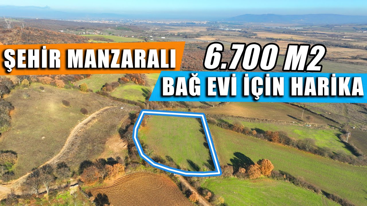 1742 - Şehir Manzaralı 6.700 m2 Bağ Evine Uygun Harika Arazi
