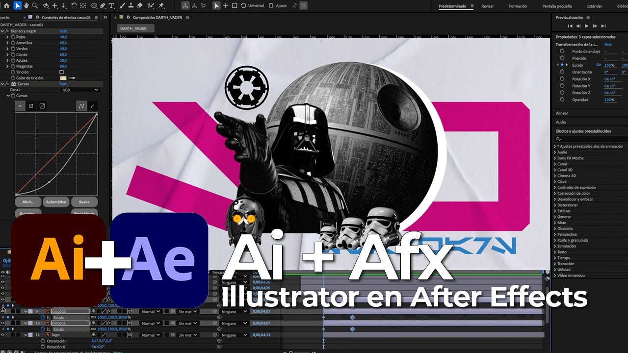 22 AFx Capas 3D + Illustrator #aftereffects​​​ #motiongraphics