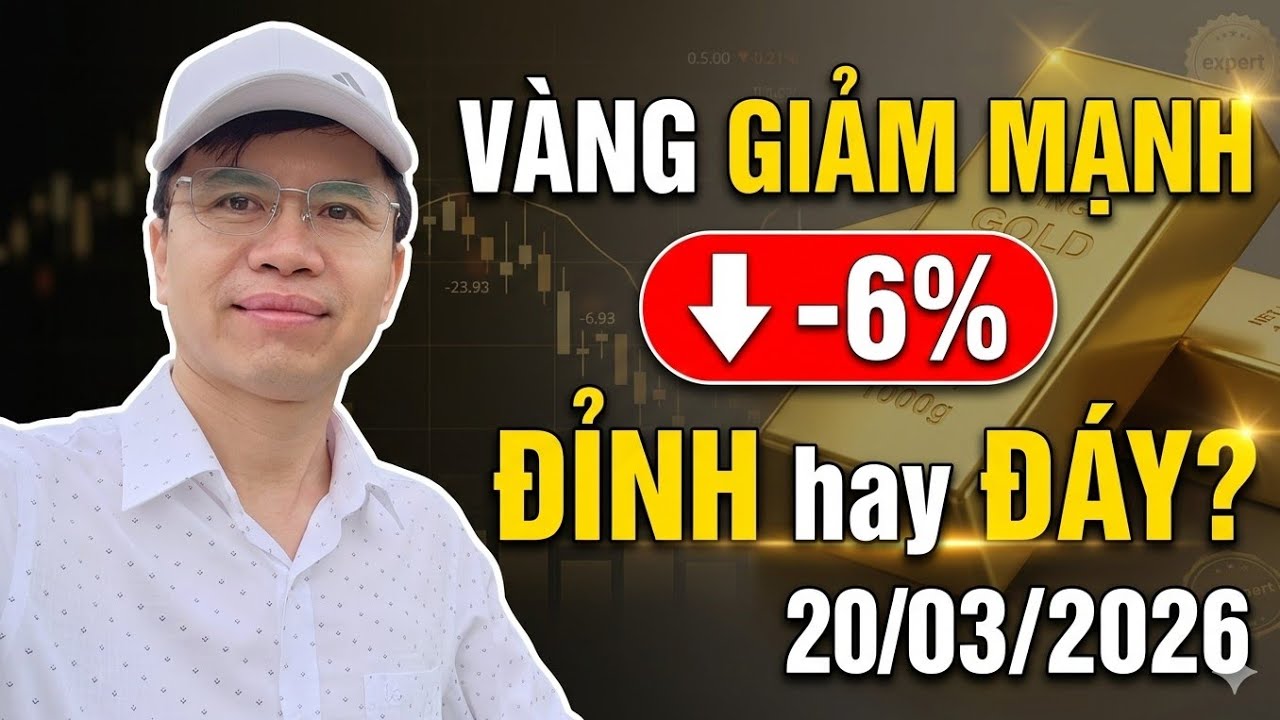 Giá vàng tối qua giảm -6%, thị trường đã tạo đỉnh hay đang tái tích lũy cho sóng mới?