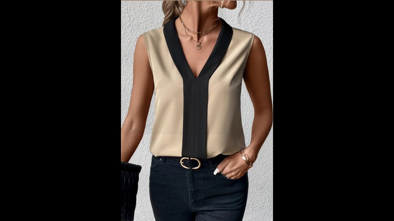 Como hacer una  blusa base con escote en V( Primera parte)