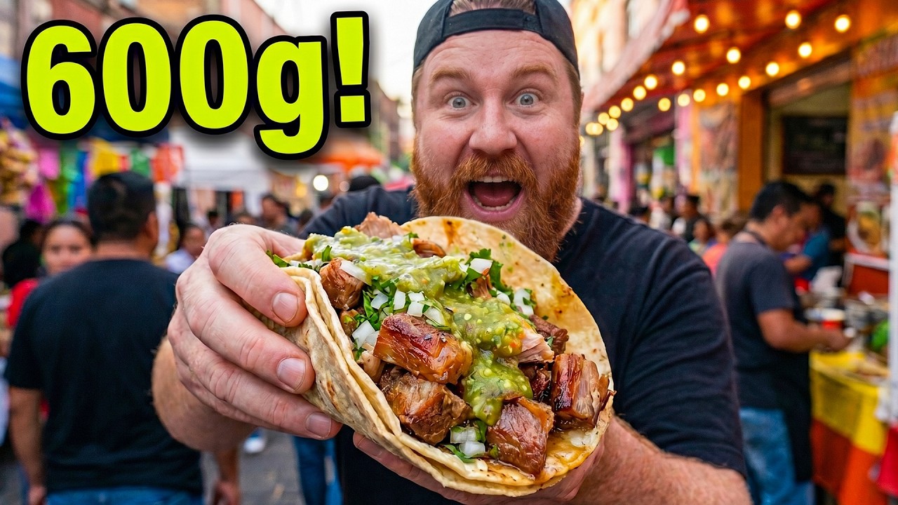 Probando TACOS de CARNITAS GIGANTES 😮🇲🇽 Tacos, Tortas y los Mejores Tamales del Mercado