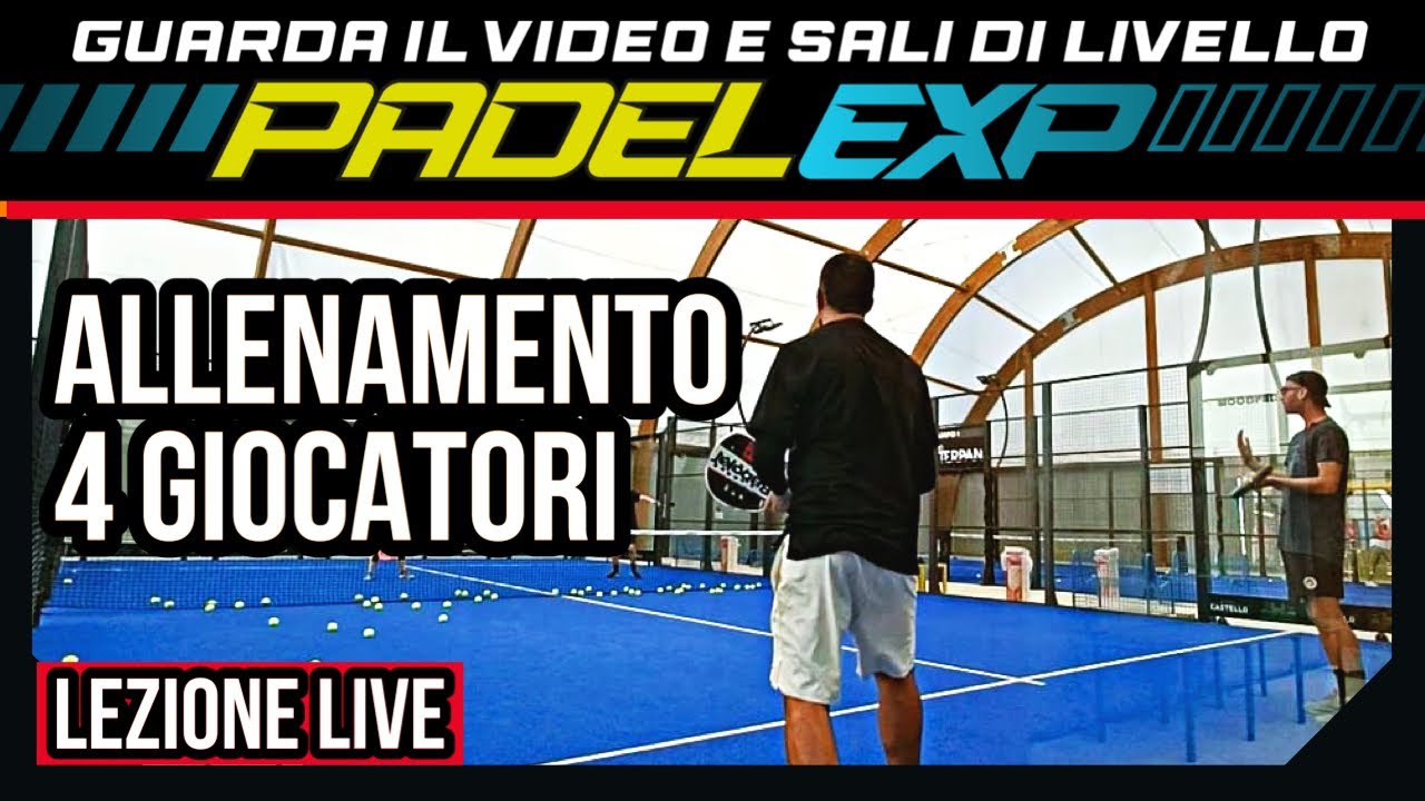 Lezione di Padel - Allenamento con 4 giocatori agonisti