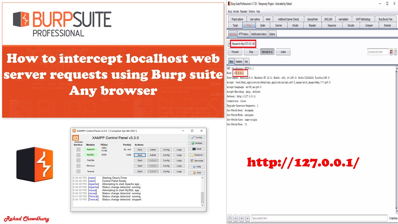 How to intercept localhost traffic with Burp Suite