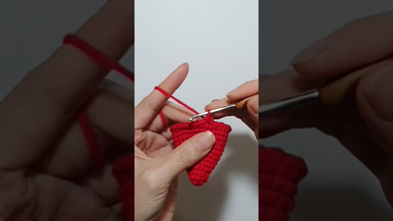 How i end a row and start new one #danmoclen #crochet #moclencoban #crocheting #microcrochet