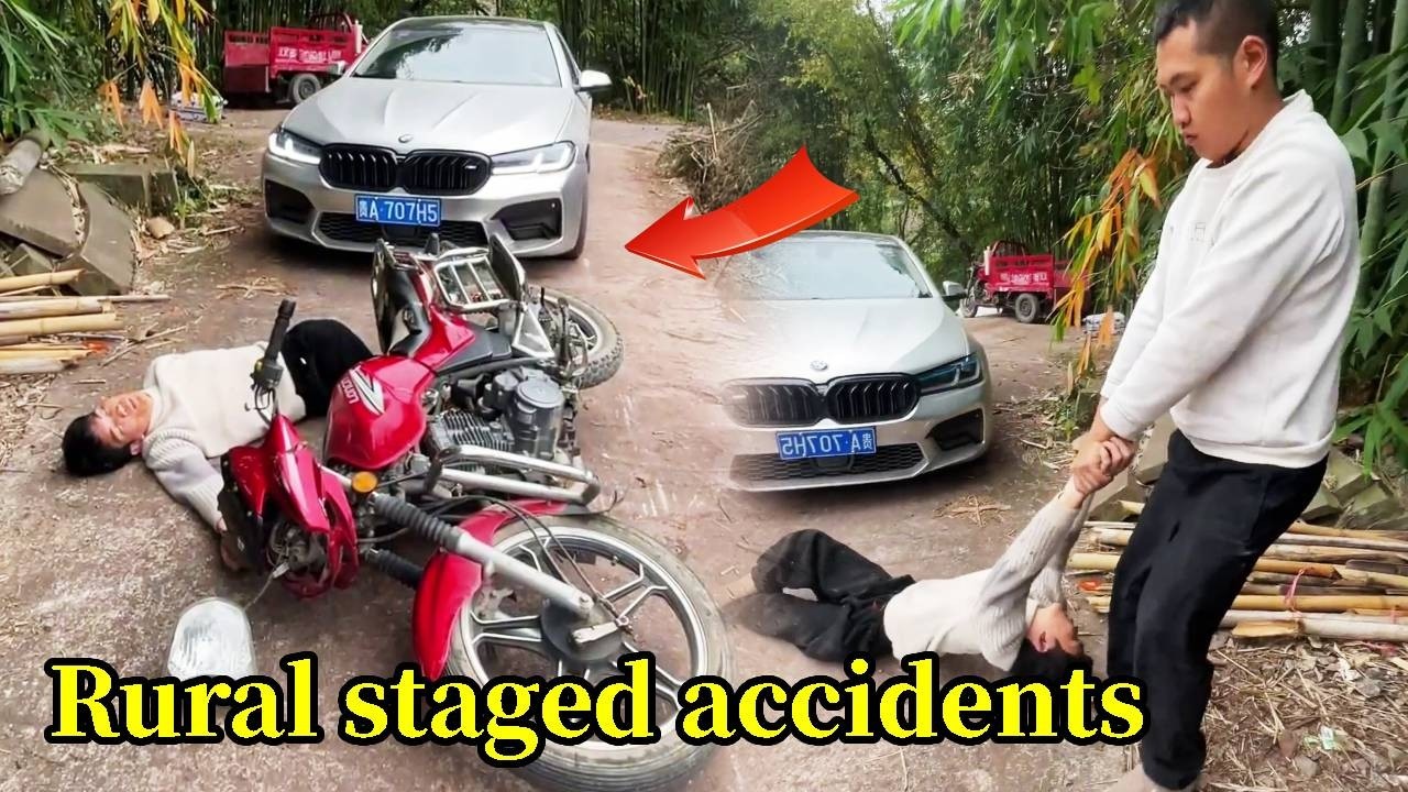 A young man fell on the road and his car was moved without his consent.