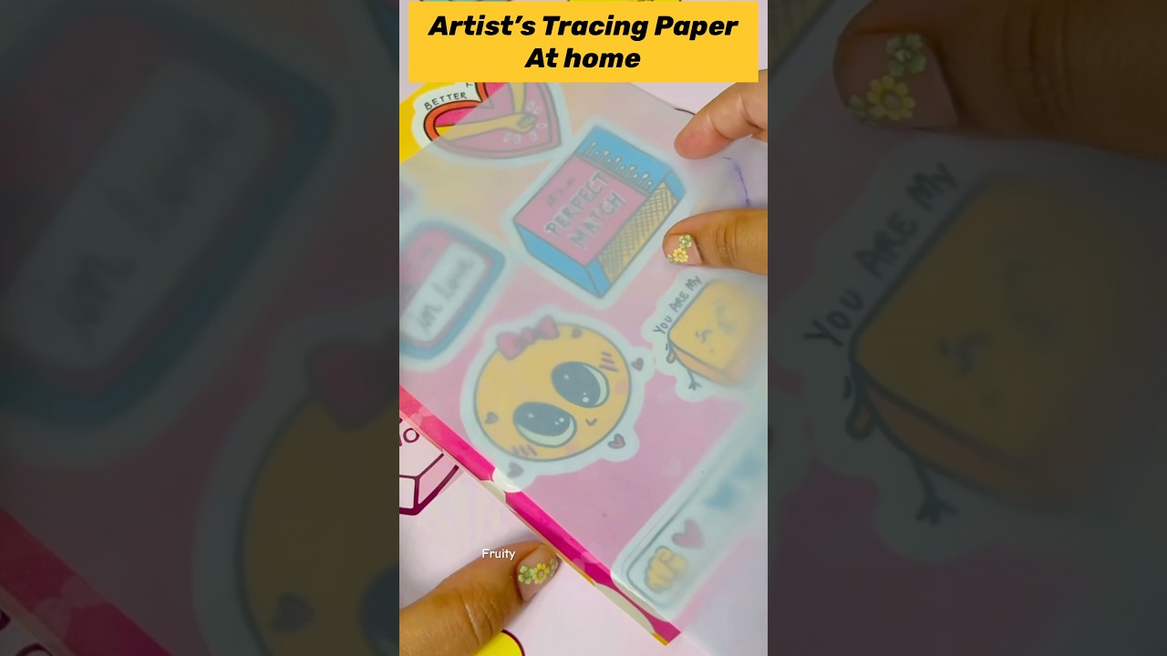 Turn Regular Paper Into Tracing Paper &ndash; Genius DIY Hack! #shortvideo  #stationery #fruity