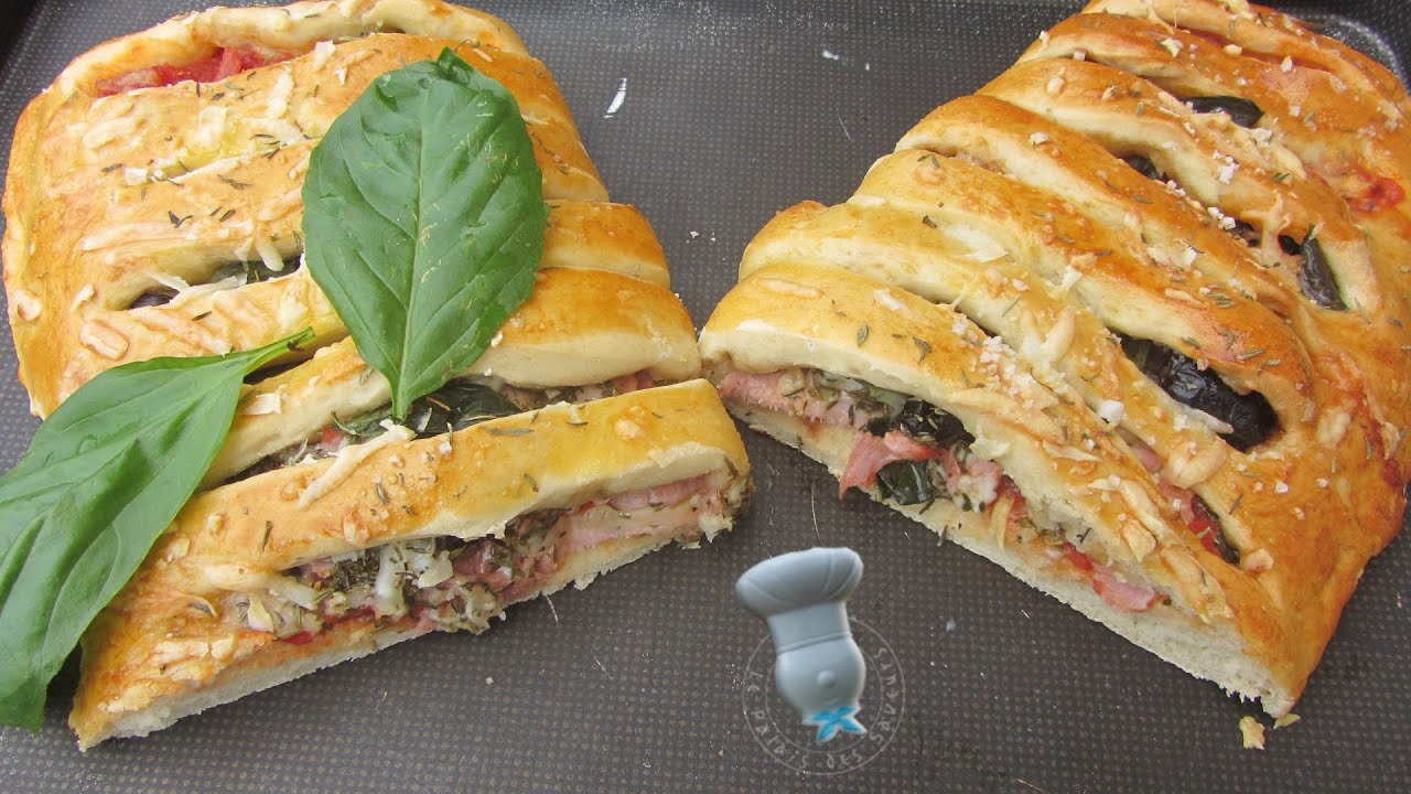 Recette de fougasse rapide tomate, jambon, olives