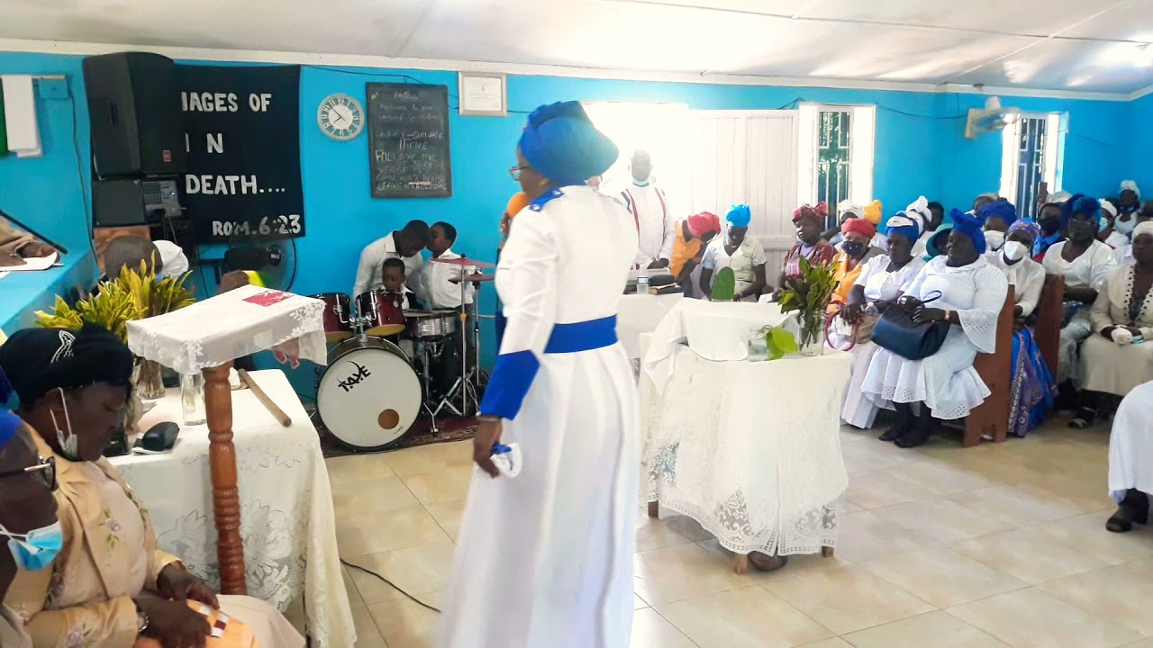 Hyde Clark's town New Testament Church..Overseer Juven Guthrie giving a word at Ordination#1# part.