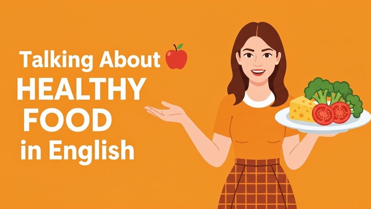 Talking About Healthy Food in English | Easy English Practice A1–A2 | Beginner Conversation Practice