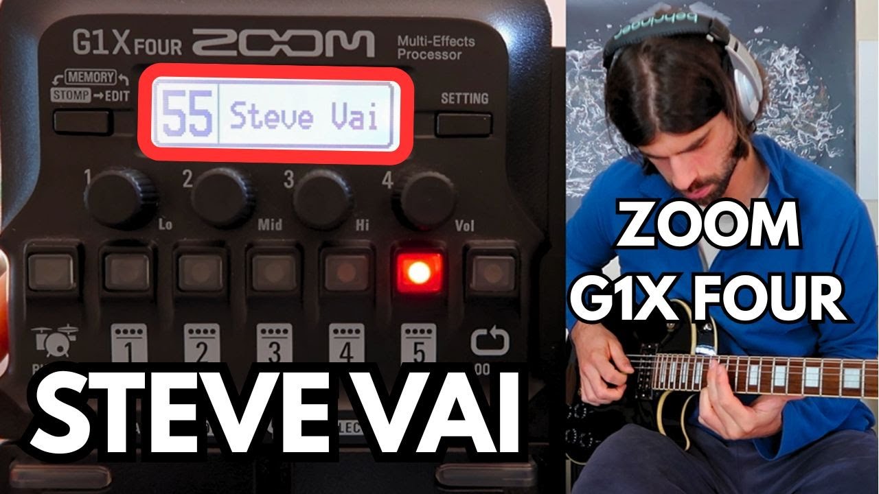 ZOOM G1X FOUR - How to get STEVE VAI Tone - Guitar Patch