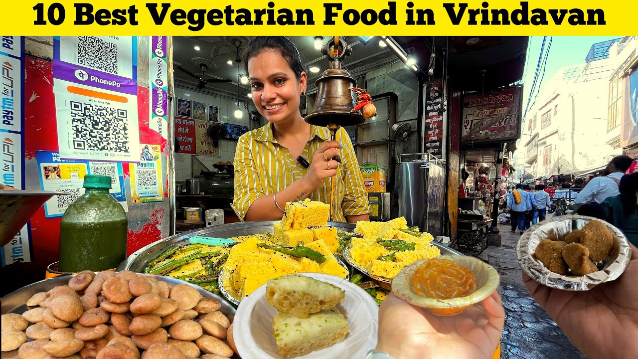 10 BEST Street Food in Vrindavan: Mathura Peda, Dhokla, Chilla, Lassi & More | Bankey Bihari Temple