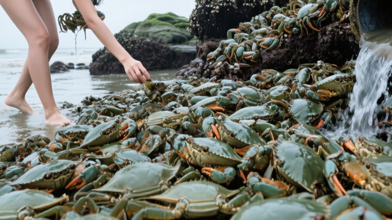 Sharks Stranded On The Reef, Along With Schools Of Blue Crabs And Piles Of Lobsters