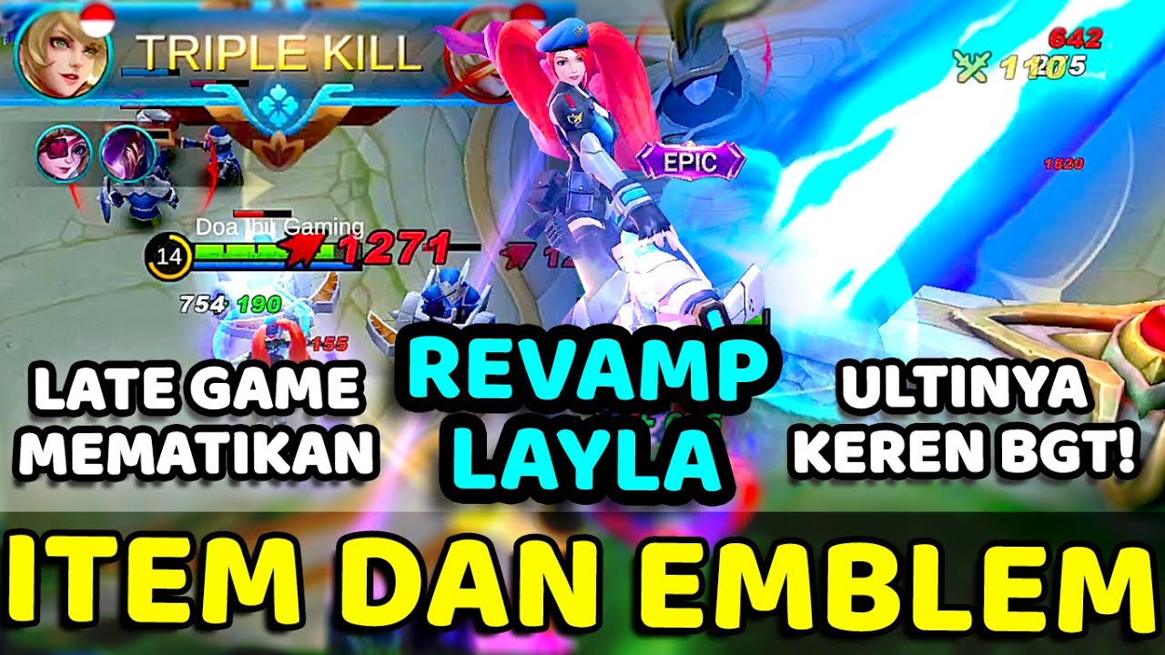 GAMEPLAY LAYLA REVAMP TERBARU 2020 | SKIN EPIC LAYLA DAN HERO LATE GAME PALING SEREM SELAIN ALDOUS