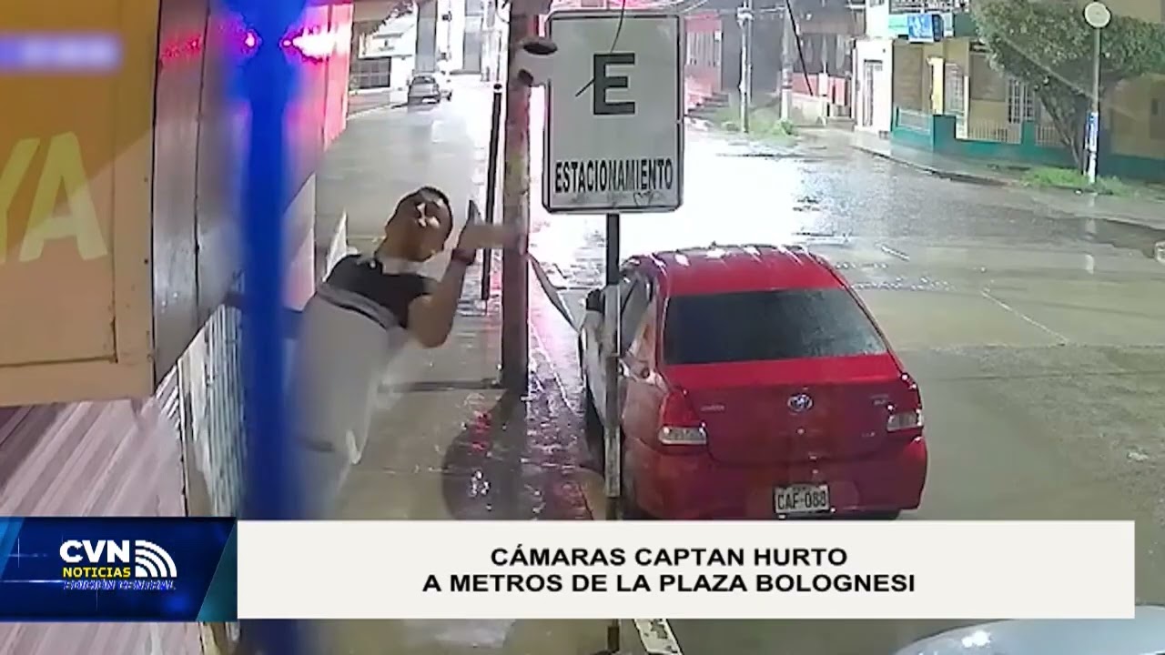 CÁMARAS CAPTAN HURTO A METROS DE LA PLAZA BOLOGNESI EN TUMBES
